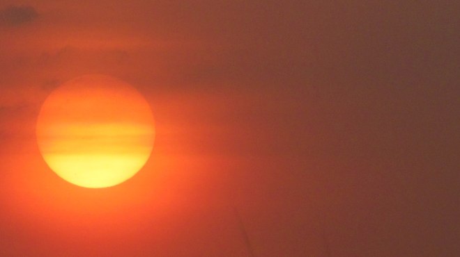 When a beautiful ocean sunset...